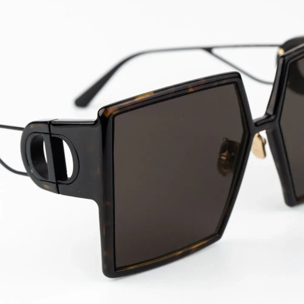 Dior Women Sunglasses Metal Havana Grey Smoke Mirror Square 30MONTAIGNE SU 20A5